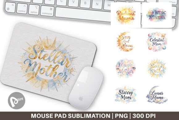 Download Celestial Boho Mother Mouse Pad Design - Design Collection