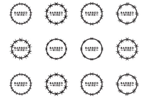 Download Circle Black Barbed Wire Logo Design - Design Collection