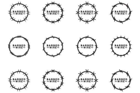 Download Circle Black Barbed Wire Logo Design - Design Collection