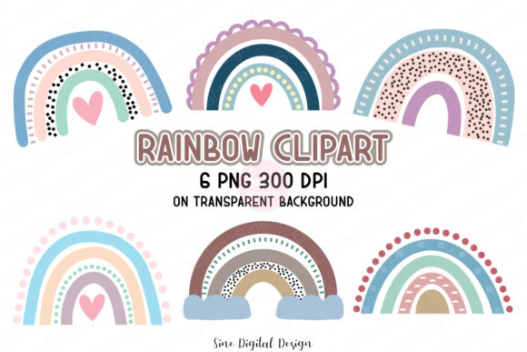 Download Pastel Rainbow Clipart Designs - Design Collection