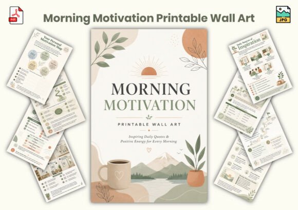 Download Morning Motivation Printable Wall Art - Print Collection