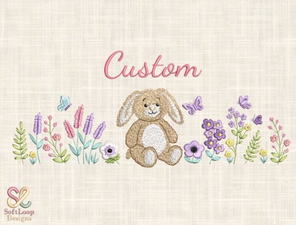 Download Custom Bunny Embroidery Design - Design Collection