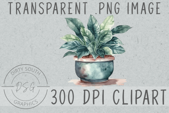 Download Watercolor House Plant Clip Art - Clip art Collection