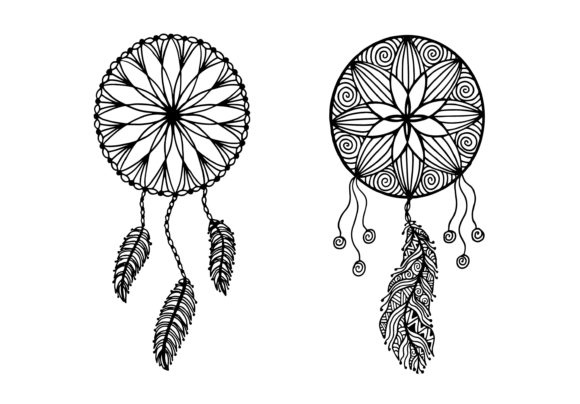 Download Dream Catcher Decorated, Hand Drawing - Drawing Collection