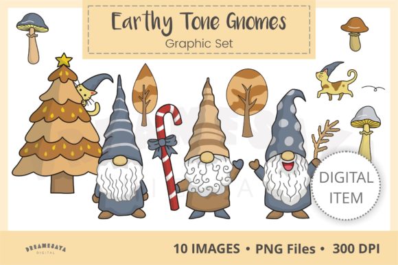 Download Earthy Tone Gnomes Clip Art - Clip art Collection