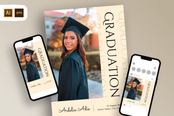 Download Beige Photo Graduation Party Invitation - Premium Resources