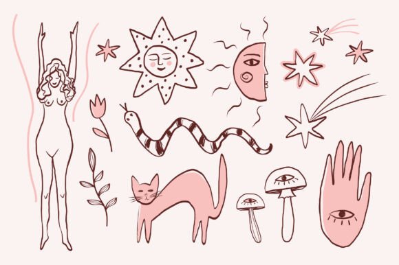 Download Mystic Boho Clip Art - Clip art Collection